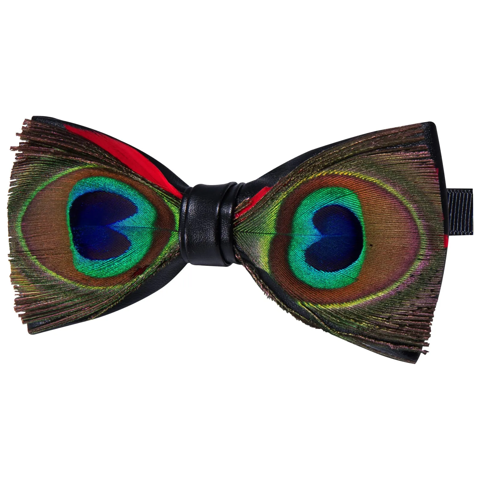 YourTies Brown Blue Novelty Pattern Mens Pre-tied Bowtie Feather Bow Ties