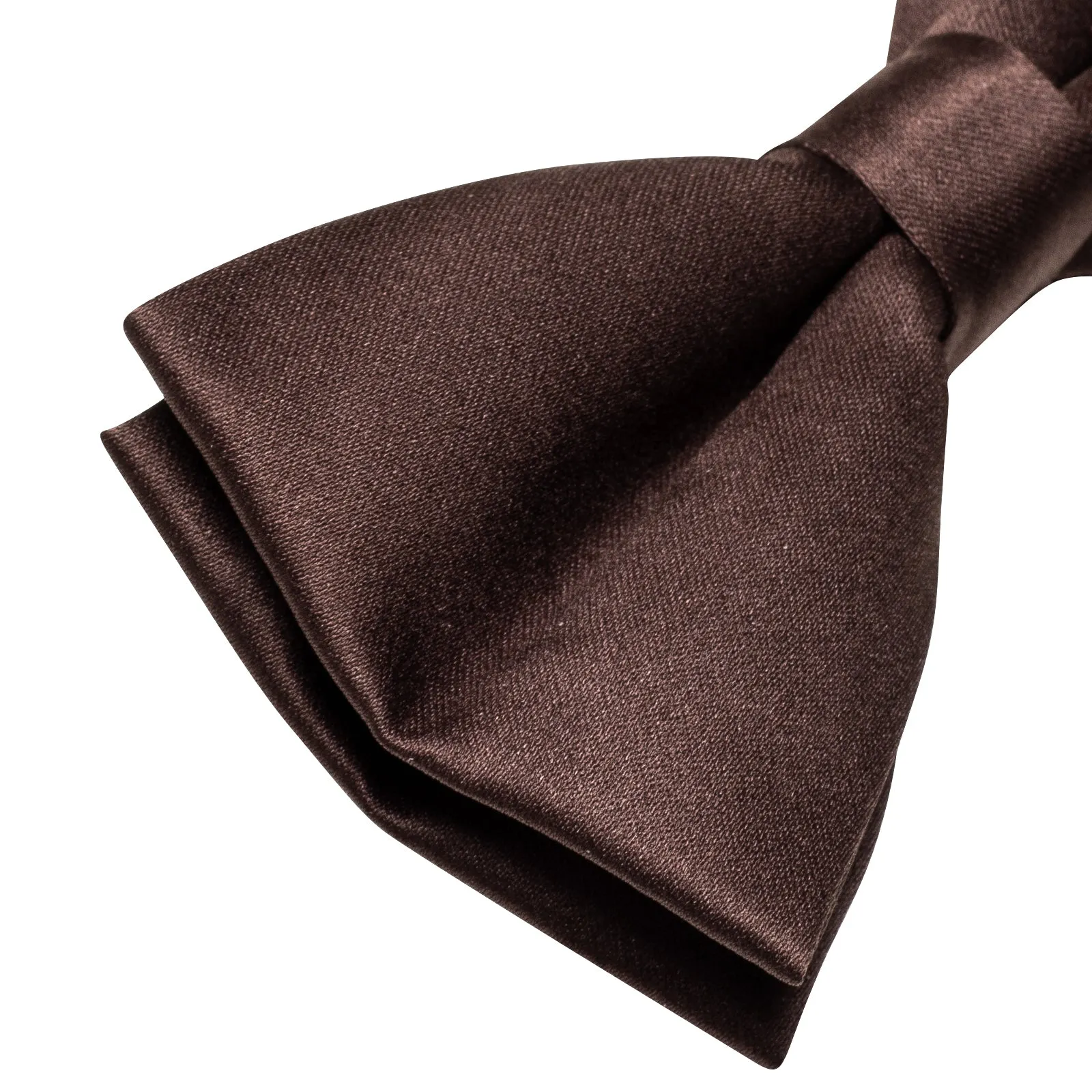 YourTies Brown Neck Tie Solid Pre-tied Bowtie