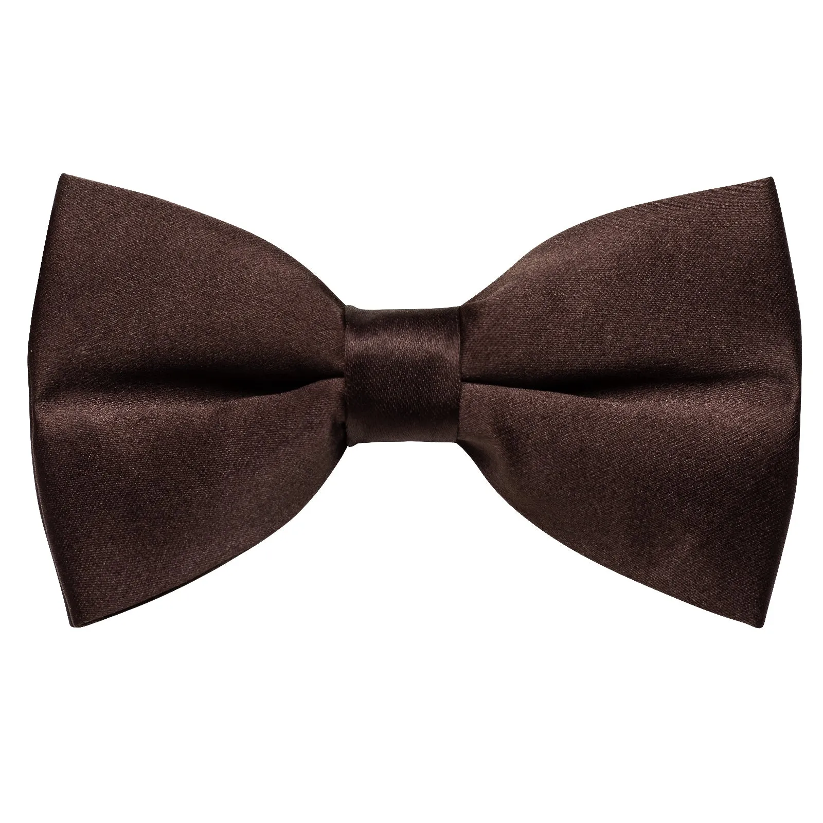 YourTies Brown Neck Tie Solid Pre-tied Bowtie