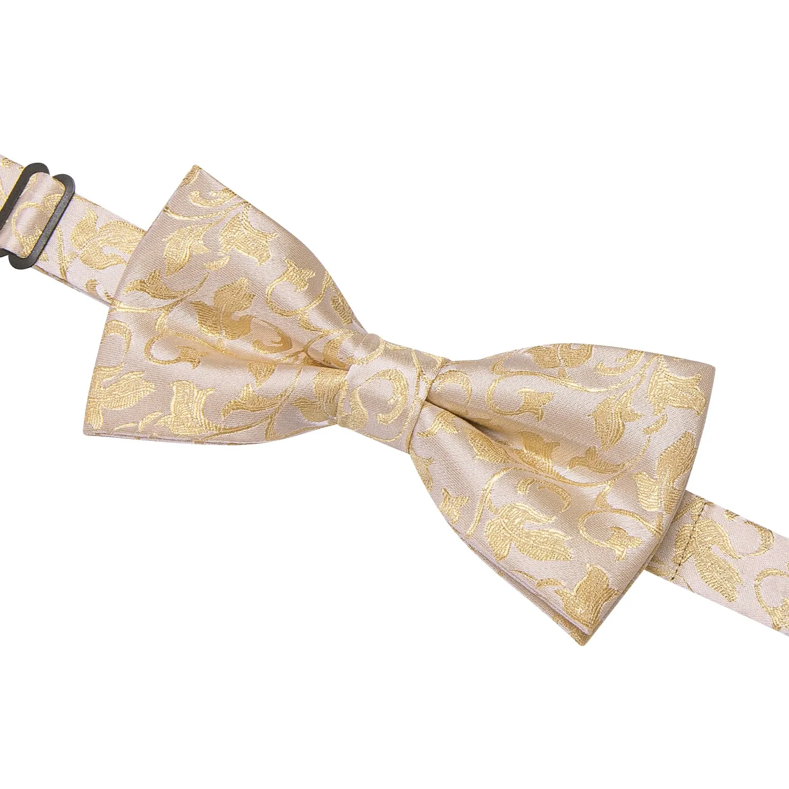YourTies Champagne Floral Silk Mens Pre-tied Bowtie