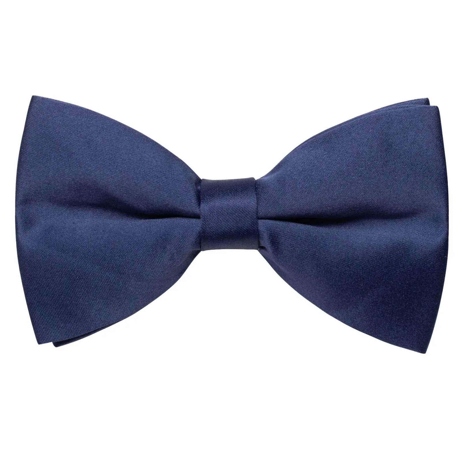 YourTies Dark Blue Men's Tie Navy Blue Solid Pre-tied Bowtie