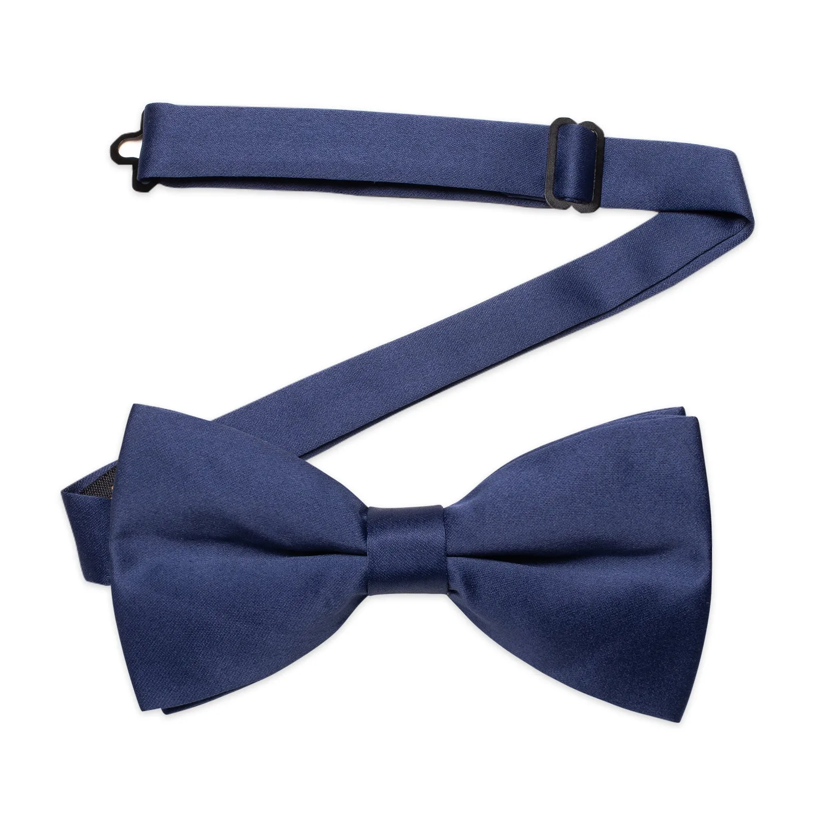 YourTies Dark Blue Men's Tie Navy Blue Solid Pre-tied Bowtie