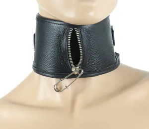 Zipper Money Collar With Safety Pin