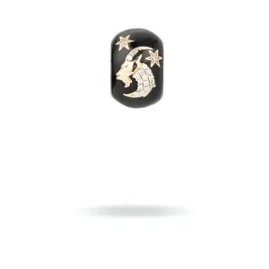Zodiac Ceramic   Diamond Capricorn Big Bead