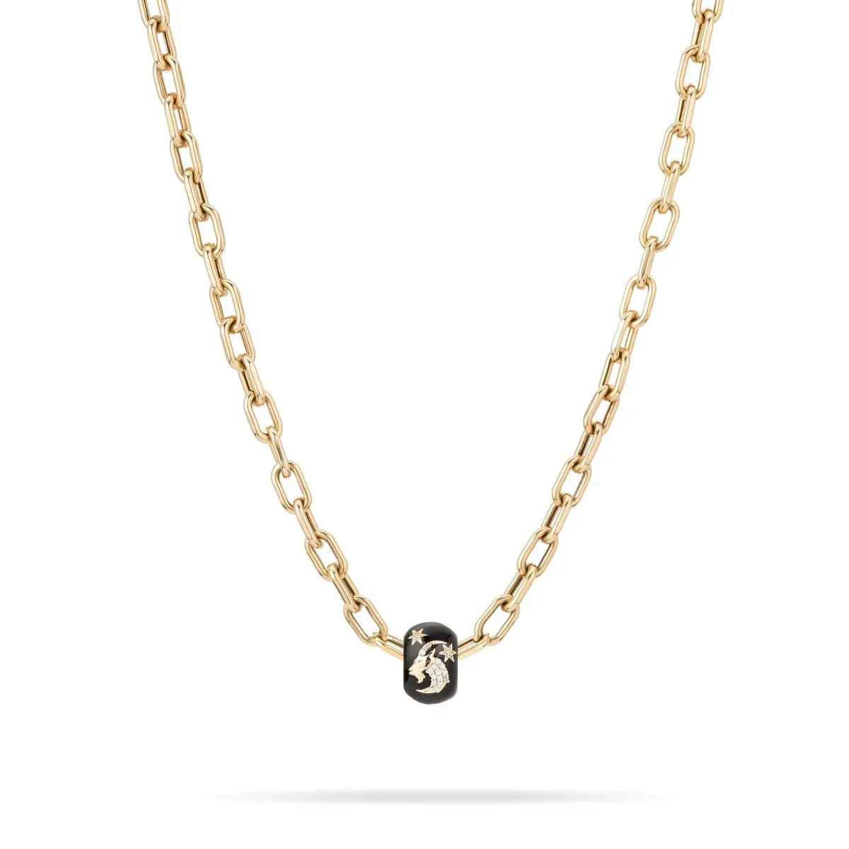 Zodiac Ceramic   Diamond Capricorn Big Bead