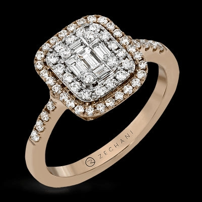 Elegant Expression Made to order ZR1235 Right Hand Ring in 14k Gold with Diamonds