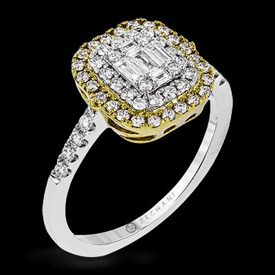 Luxurious Accent Elegant Balance ZR1235 Right Hand Ring in 14k Gold with Diamonds