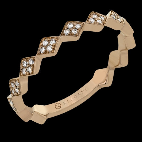 ZR1540-R Right Hand Ring in 14k Gold with Diamonds Highlight Piece