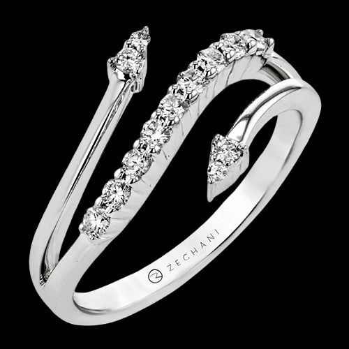 Branded Adornment ZR1700 Right Hand Ring in 14k Gold with Diamonds