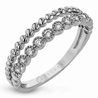 ZR2008 Right Hand Ring in 14k Gold with Diamonds Travel Wear Crisp Look