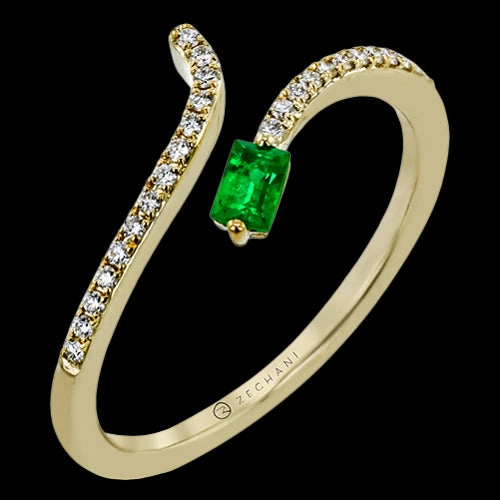 ZR2127-Y Color Ring in 14k Gold with Diamonds Durable Ornament HighEnd Ornament