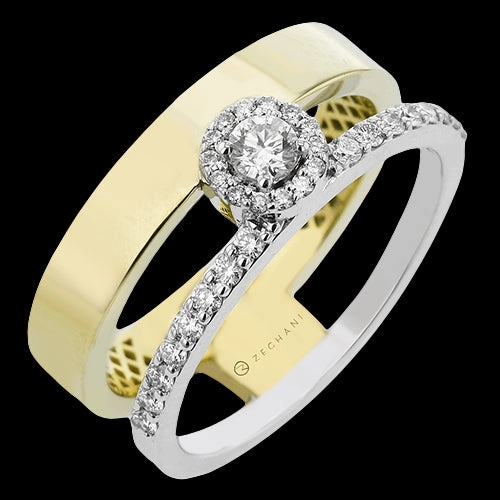 ZR2396 Right Hand Ring in 14k Gold with Diamonds Quality Expression