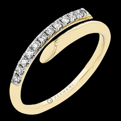 Simple Art ZR2585 Right Hand Ring in 14k Gold with Diamonds